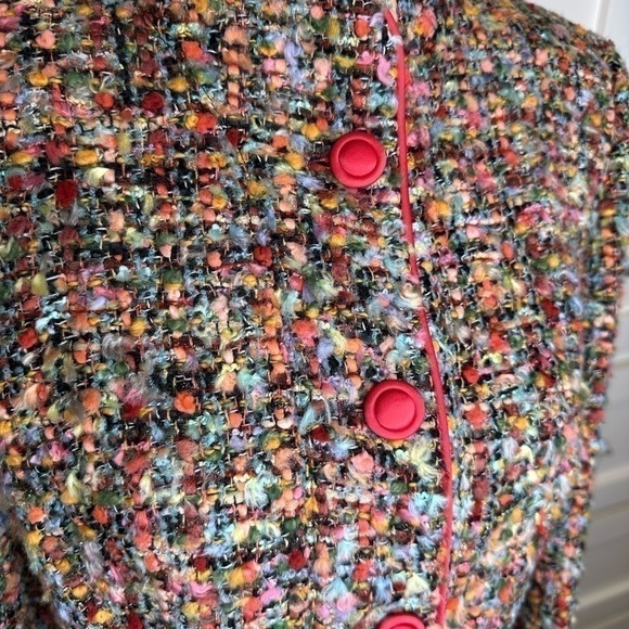 Armani Collezioni gorgeous vibrant tweed jacket lined in silk - Picture 14 of 15